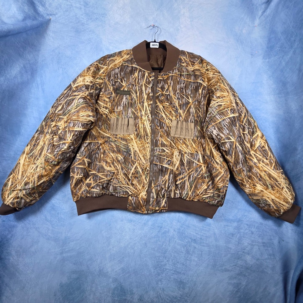 Vintage Columbia Reversible Camo Hunting Jacket Mens XXL Brown Marsh Camouflage